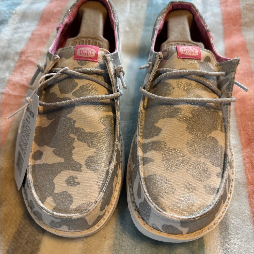 Hey Dude Silver and Pink Casual Shoes